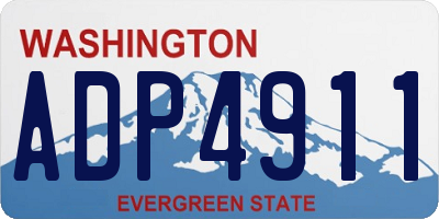 WA license plate ADP4911