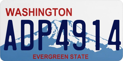 WA license plate ADP4914