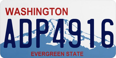 WA license plate ADP4916