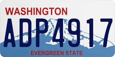 WA license plate ADP4917
