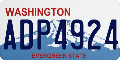 WA license plate ADP4924