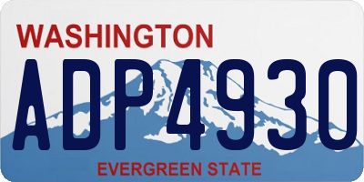 WA license plate ADP4930