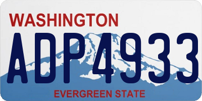 WA license plate ADP4933