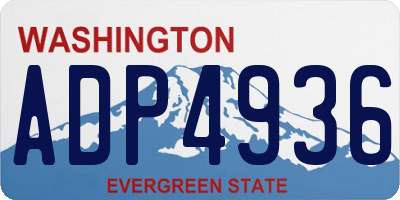 WA license plate ADP4936