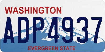 WA license plate ADP4937