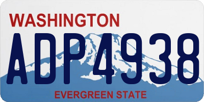 WA license plate ADP4938