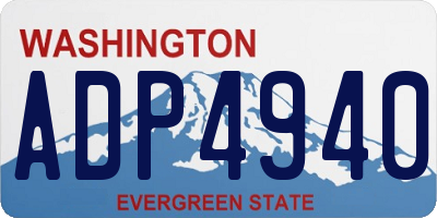 WA license plate ADP4940