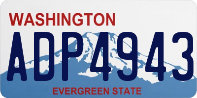 WA license plate ADP4943