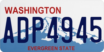 WA license plate ADP4945