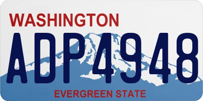 WA license plate ADP4948