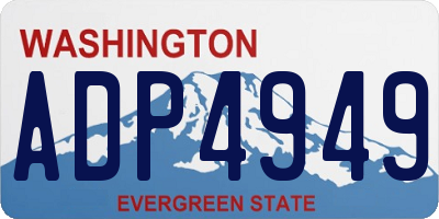 WA license plate ADP4949