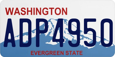 WA license plate ADP4950