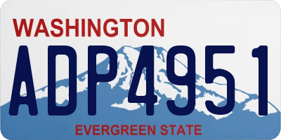 WA license plate ADP4951