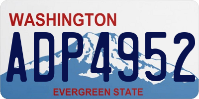 WA license plate ADP4952
