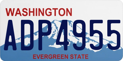 WA license plate ADP4955