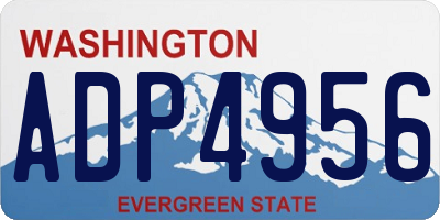 WA license plate ADP4956