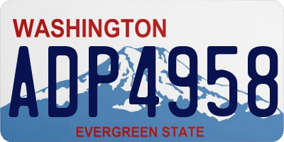 WA license plate ADP4958