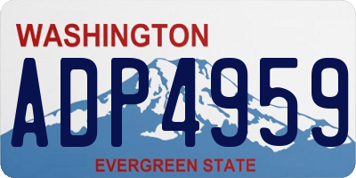 WA license plate ADP4959
