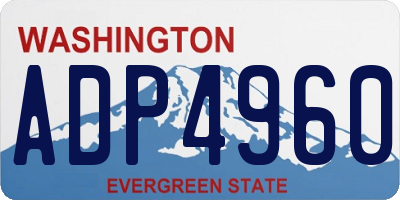 WA license plate ADP4960