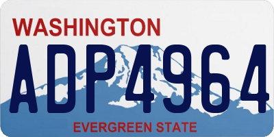 WA license plate ADP4964