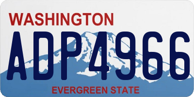 WA license plate ADP4966