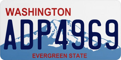 WA license plate ADP4969