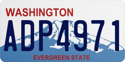WA license plate ADP4971