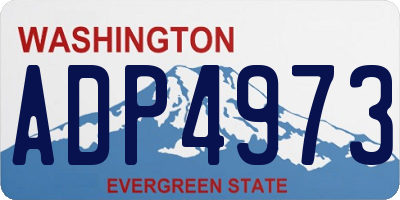 WA license plate ADP4973