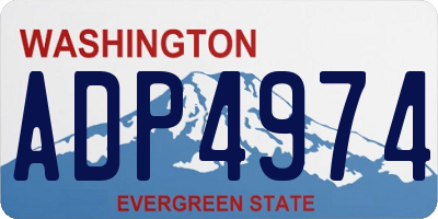 WA license plate ADP4974