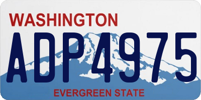 WA license plate ADP4975