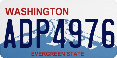 WA license plate ADP4976