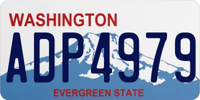 WA license plate ADP4979