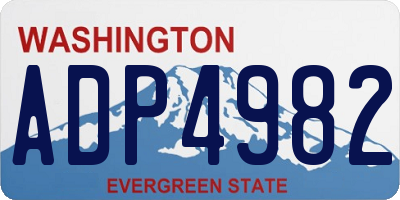 WA license plate ADP4982