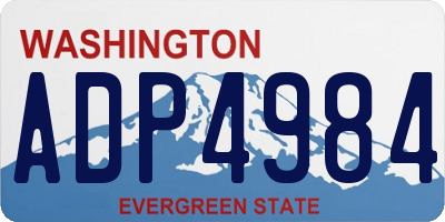 WA license plate ADP4984