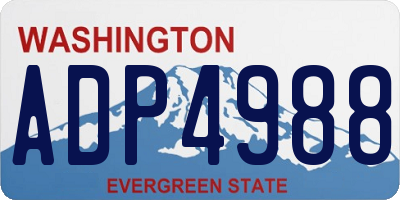 WA license plate ADP4988