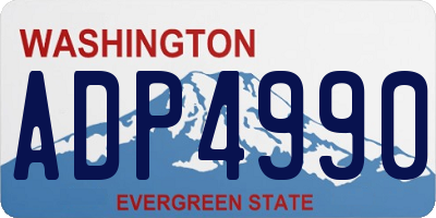WA license plate ADP4990