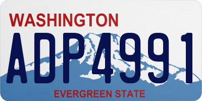 WA license plate ADP4991