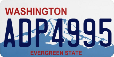 WA license plate ADP4995