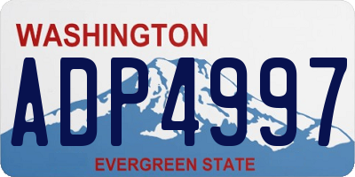WA license plate ADP4997
