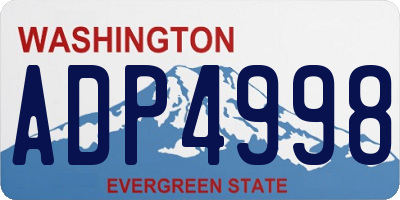 WA license plate ADP4998