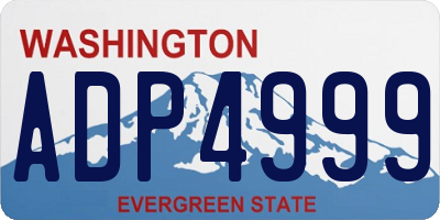 WA license plate ADP4999