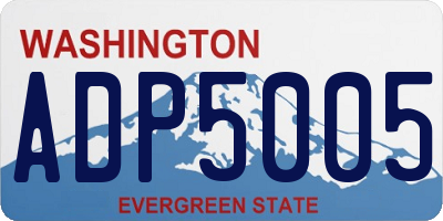 WA license plate ADP5005