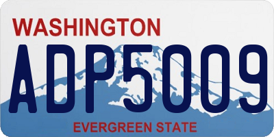 WA license plate ADP5009