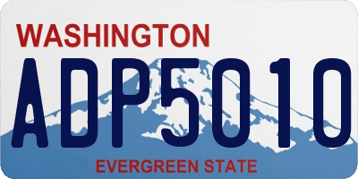 WA license plate ADP5010