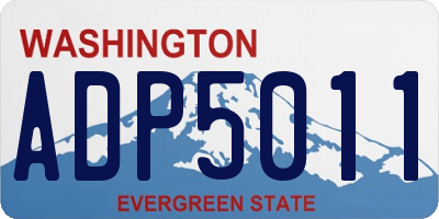 WA license plate ADP5011