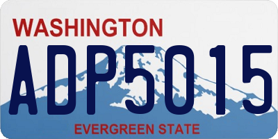 WA license plate ADP5015
