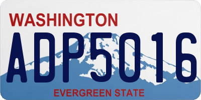 WA license plate ADP5016