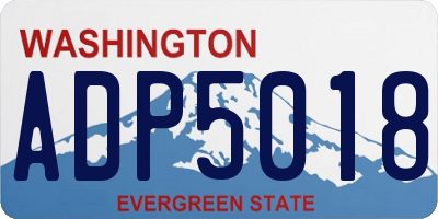 WA license plate ADP5018