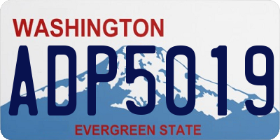 WA license plate ADP5019