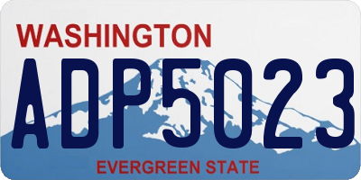 WA license plate ADP5023